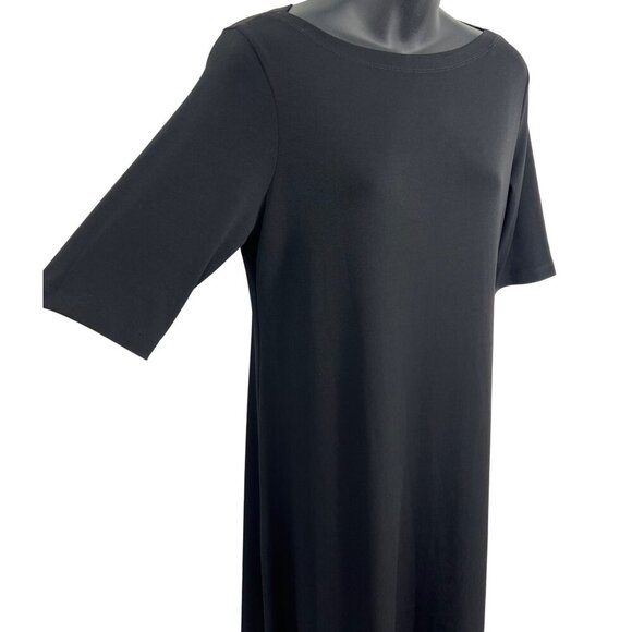 Koze Hawaii Womens Short Sleeve A-Line Midi Dress Stretch USA Scoop NWT New - Picture 5 of 9